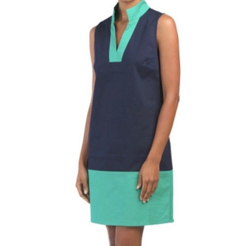 Sail To Sable Collection Color Block Shift Dress … - image 2